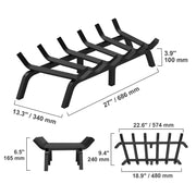 Firewood Rack - Firewood Rack - Indoor Wood Storage - Wood Storage - Wood Rack - Indoor Firewood Rack - Firewood Storage - Firewood Rack - Outdoor Firewood Rack - 27in - 6 Legs - Solid Powder Coated Steel Bars - Black