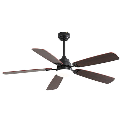 Plafondventilator – Plafondventilator Met Licht – Ventilator Met Led – Stille Ventilator – 52 Inch – 6 Snelheidsstanden – Omkeerfunctie