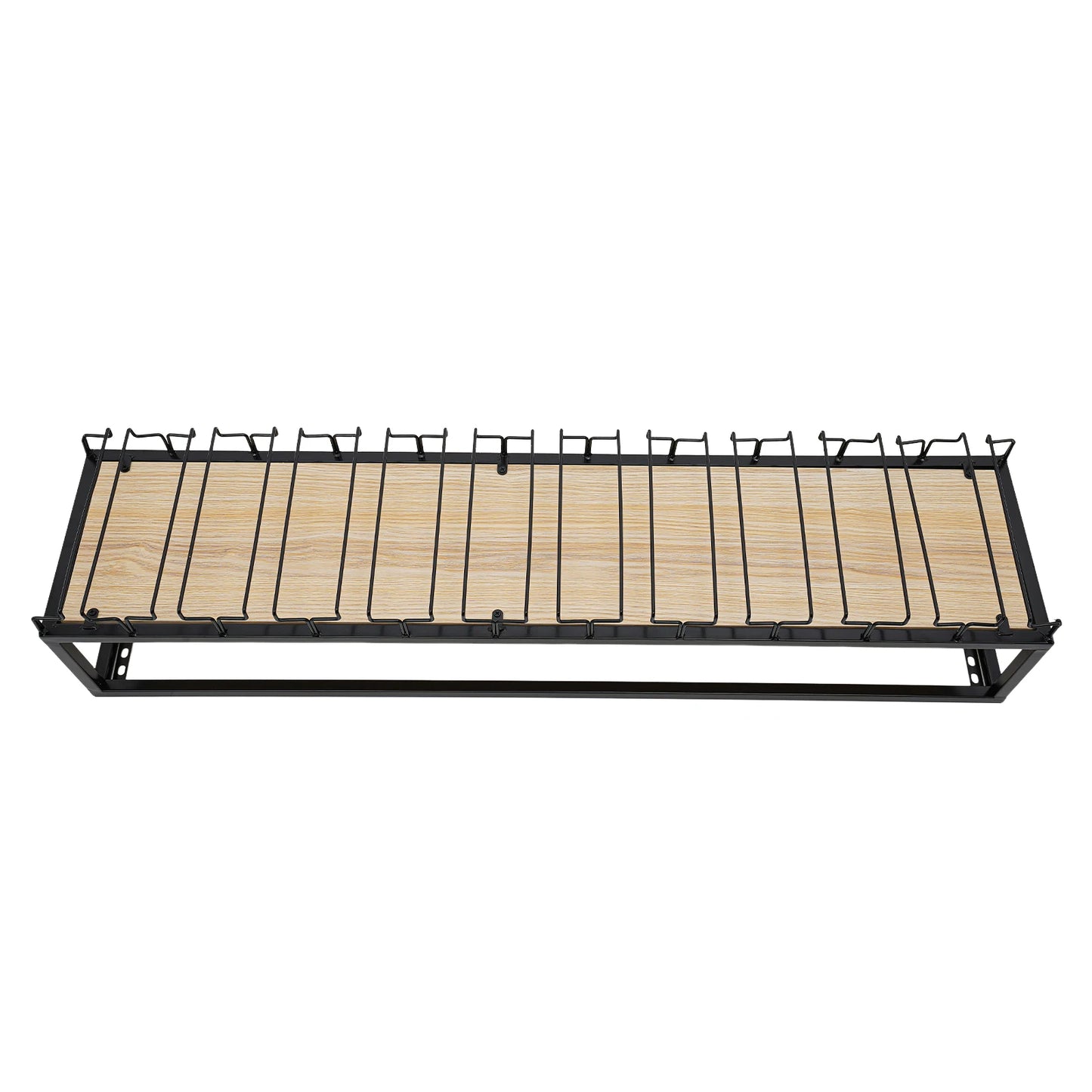 110cm/100cm Hanging Wine Rack Wine Bottle Holder Glass Shelf Kitchen Storage Display Rack Ceiling Mount Adjustable