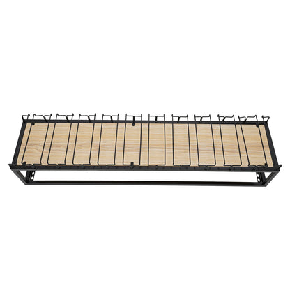 110cm/100cm Hanging Wine Rack Wine Bottle Holder Glass Shelf Kitchen Storage Display Rack Ceiling Mount Adjustable