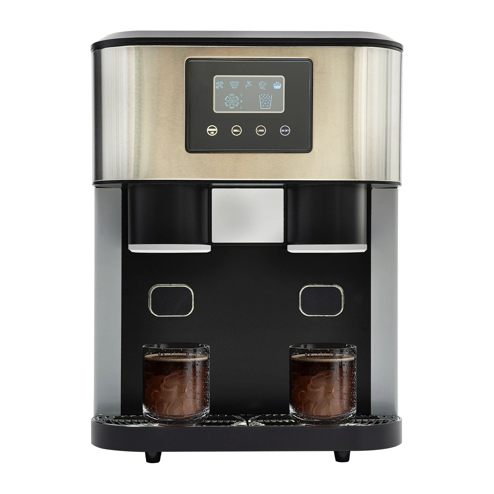 IJsblokjesmachine – IJscrusher – IJsbereider – Tafelmodel – ABS Kunststof – 16 Ronde IJsblokjes – Automatische Reiniging - QUORE