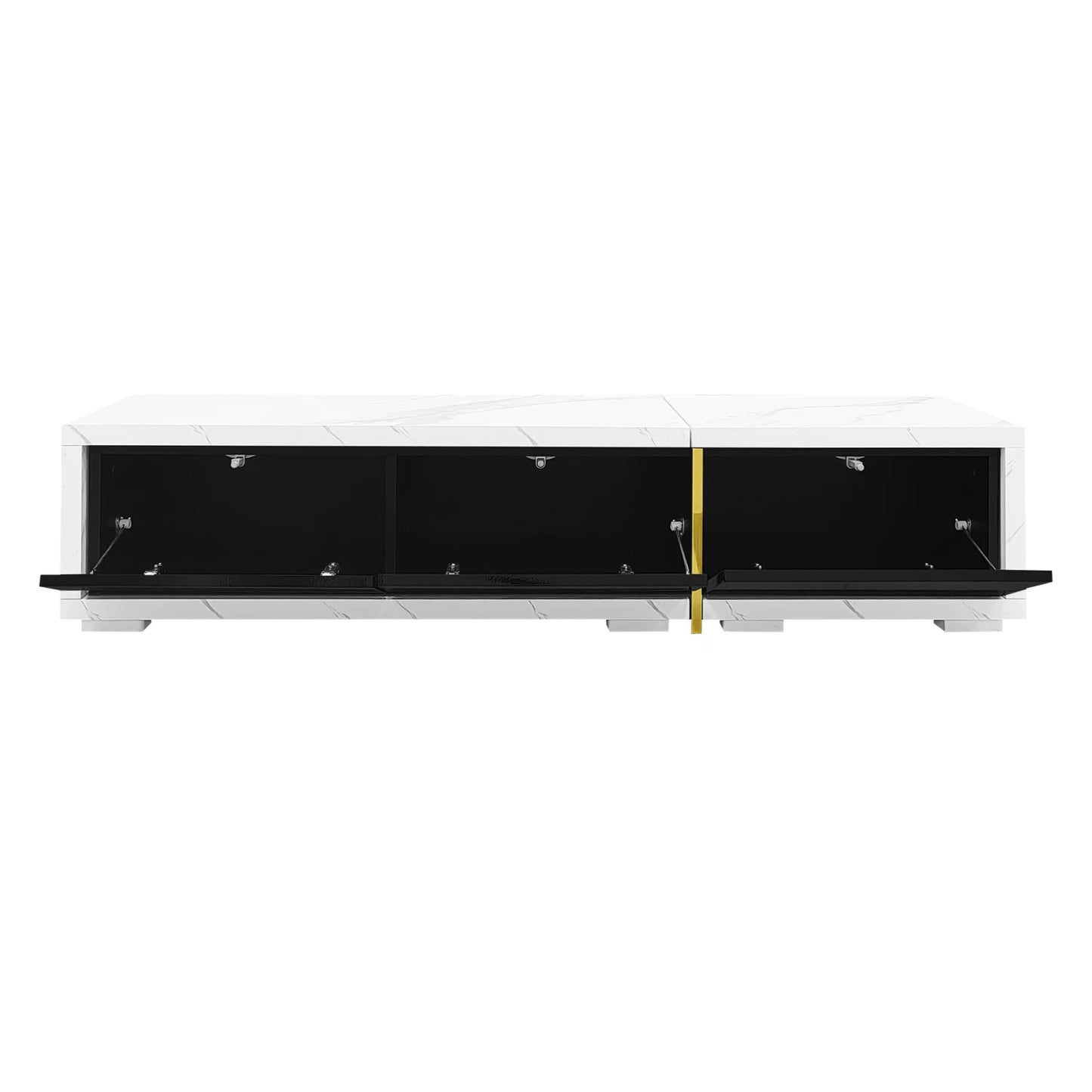 TV-meubel – TV-kast – TV-dressoir – TV-meubel met opbergruimte – TV-meubel wit – Verstelbare lengte 140-260 cm – Draaibaar en flexibel design