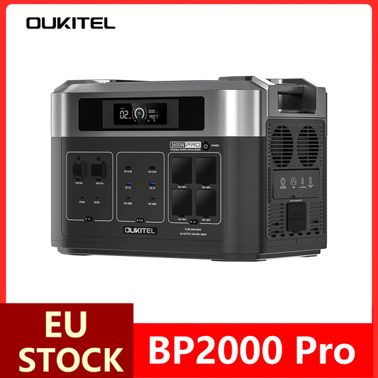 OUKITEL BP2000 Pro Portable Power Station 2048Wh To 16384Wh LiFePO4 Battery 3600W AC Output 2000W Smart App Control