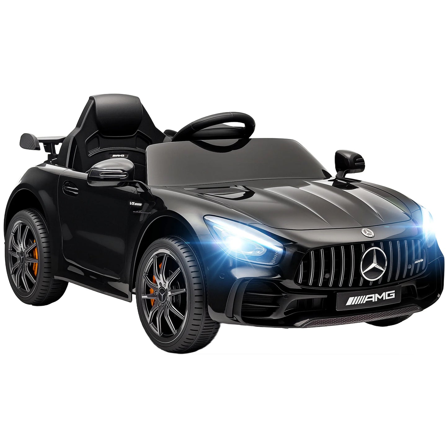 Elektrische Kinderauto – Kinderwagen Elektrisch – Speelauto Kind – Kinderauto Met Afstandsbediening – Kindervoertuig Zwart – 12V Accu – Sfeermuziek En Koplampen - QUORE