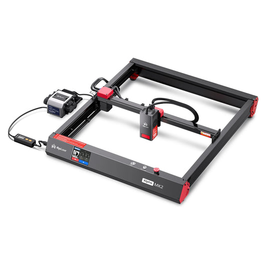 AlgoLaser Alpha MK2 20W Laser Engraver Cutter/ Rotary Chuck with Optional 1064nm Module APP Control DIY Engraver for ALL Metals