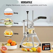 Groenteversnipperaar - Multifunctionele groentesnijder & Franse frietjes met verstelbare messen - roestvrij staal - QUORE