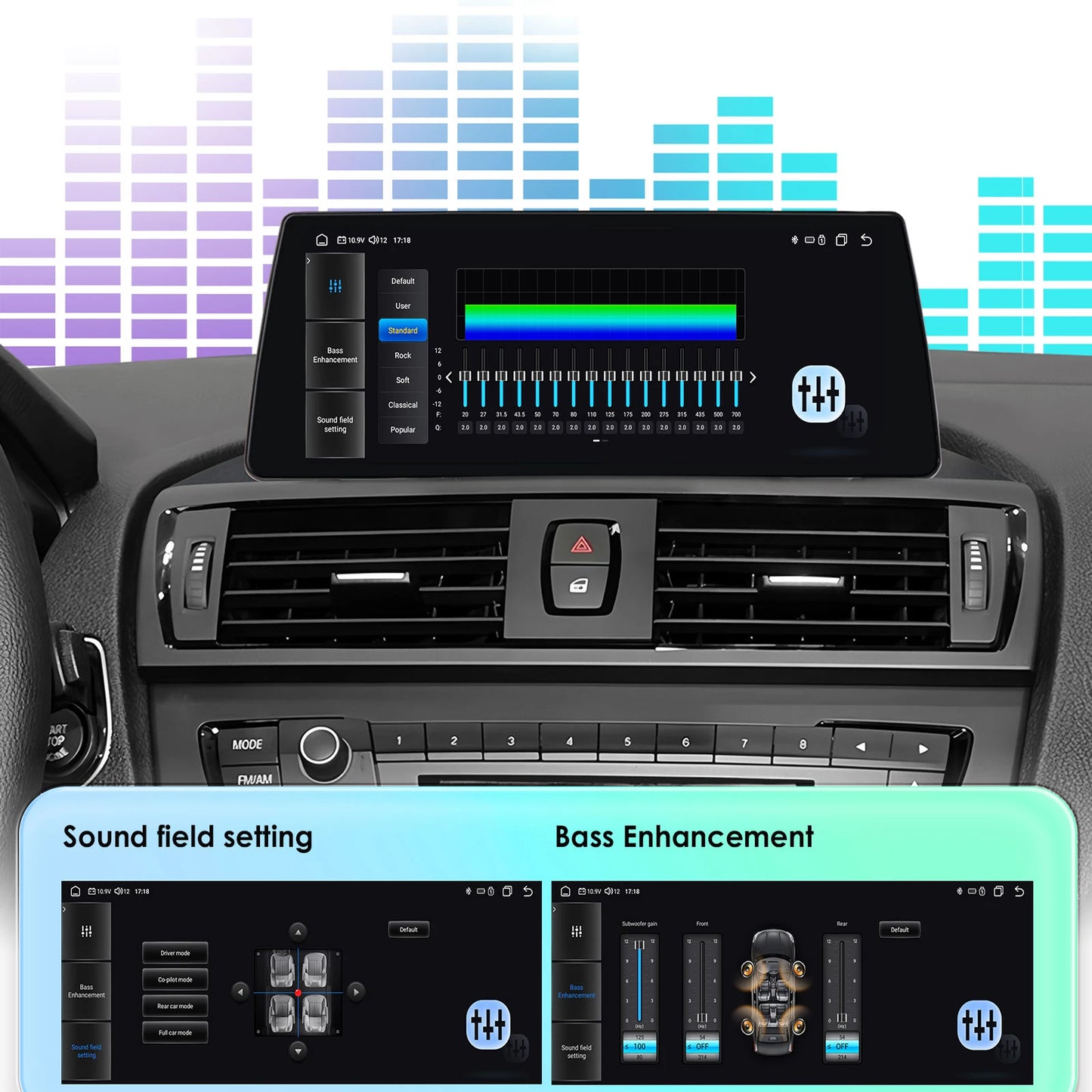 Multimedia Systeem BMW 1 Serie – Auto Radio – GPS Navigatie – Touchscreen – Entertainment Systeem – Android 14 – 10,25 Inch QLED Scherm – Draadloze CarPlay & Android Auto - QUORE