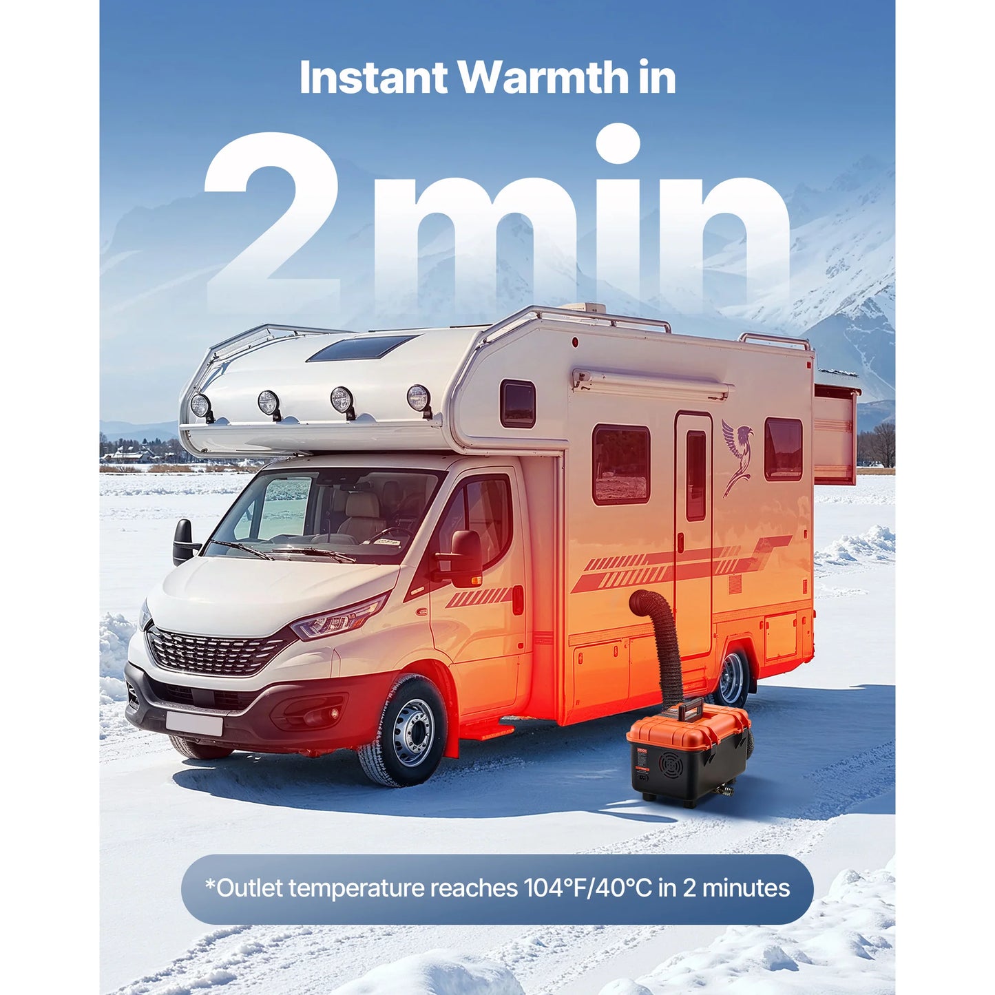 SucceBuy Diesel Heater 8KW DC 12V/24V, All in One Portable Diesel Air Heater with LCD Screen,  Low Noise, for Trucks, Vans, RVs
