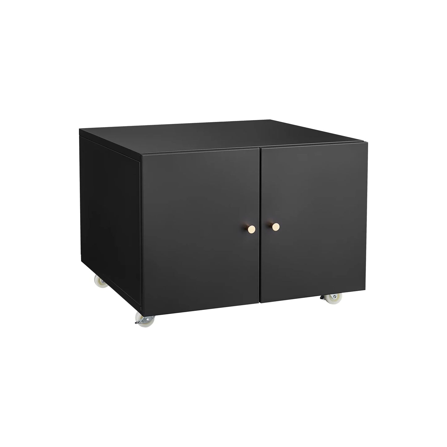 Metalen Kast Op Wielen – Mobiele Opbergkast – Bureaukast – Kantoorkast – Compact Formaat – Verstelbare Plank – Magnetische Deuren