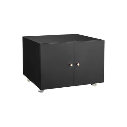 Metalen Kast Op Wielen – Mobiele Opbergkast – Bureaukast – Kantoorkast – Compact Formaat – Verstelbare Plank – Magnetische Deuren