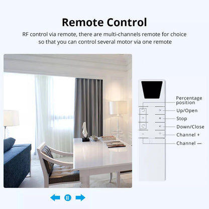 Zemismart Elektrische Gordijnrails - Slimme Gordijn - Smart Gordijn - Curtain met Wifi - 310cm - Incl. Afstandsbediening - compatibel met Google Home, Amazon Alexa & Siri - QUORE
