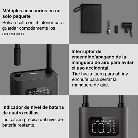 XIAOMI - Portable Air Compressor - Air Compressor - Tire Inflator - Mini Compressor - Electric Tire Pump - Smart Digital Tire Pressure Detection Inflator