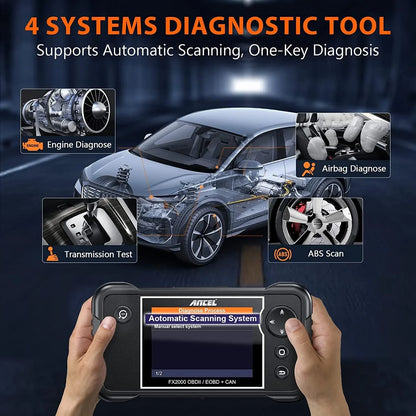 OBD2 Diagnosescanner – Auto Scanner – Foutcode Lezer – Motor Tester – ABS Scanner – 3,5 Inch Kleurenscherm – Live Data Weergave