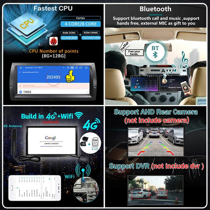 10,25" Autoradio – Car Multimedia Speler – Auto Stereo – Touchscreen GPS Navigatie – Android 14 – CarPlay Draadloos – Plug & Play – 8 Core Processor