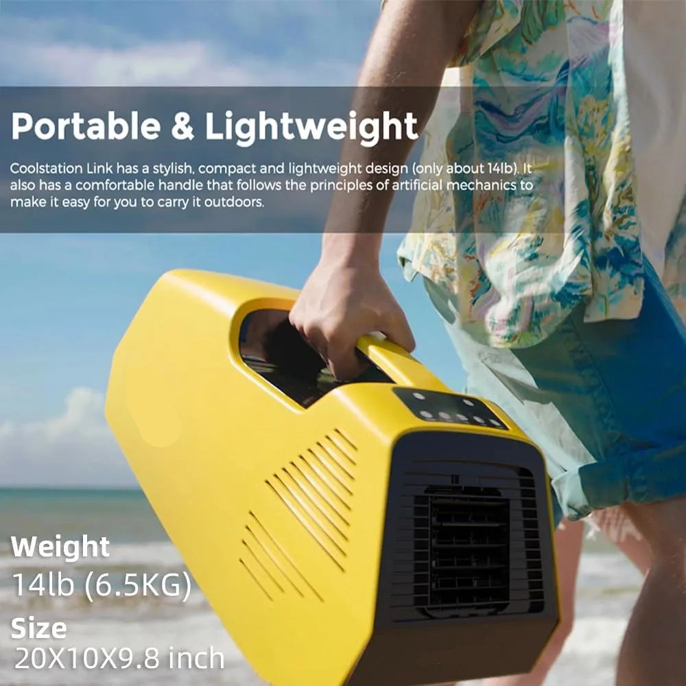Mobiele Airconditioner – Draagbare Airco – Outdoor Koeling – Compacte Klimaatbeheersing – Lichtgewicht 6,5 Kg – 2380 BTU - 43 dB Geluid – Meerdere Modi