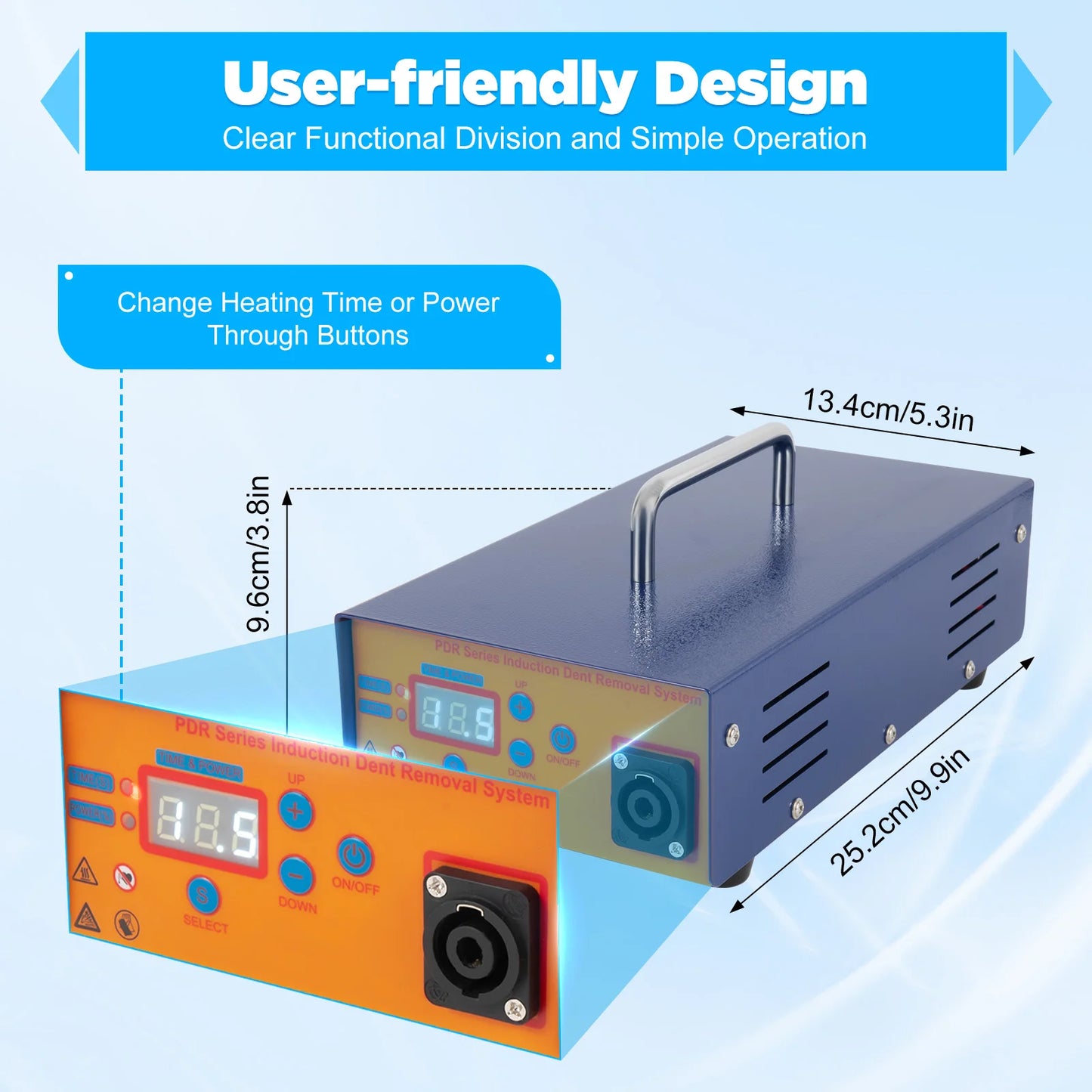 Deukhersteller Auto – Deukverwijderaar – Inductieverwarmer – Reparatietool – Lakschadevrij – 1,38 kW Vermogen – Digitale Bediening
