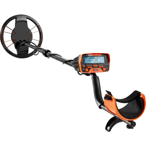 Metaaldetector - Metaalzoekapparaat voor professionals - Hoge nauwkeurigheid - Onderwater en ondergronds - LCD-scherm - 7 modi - DSP-chip - 10in spoel - Zwart en oranje