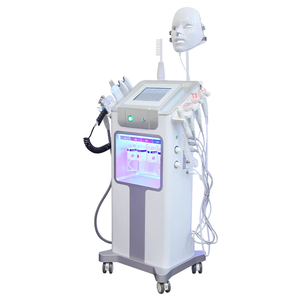 Gezichtsverzorgingsmachine – Schoonheidsmachine – Gezichtsreiniger – Huidverzorging – Vacuümtechnologie – Hydratatie Spraygun – LED-Lichtmasker - QUORE
