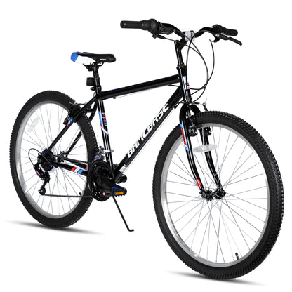 HILAND 24 26 inch Mountain Bike for Men Women, 18 Speeds High-Carbon Steel Frame, Sport Cycling MTB Bicycle for Adult, Student - QUORE