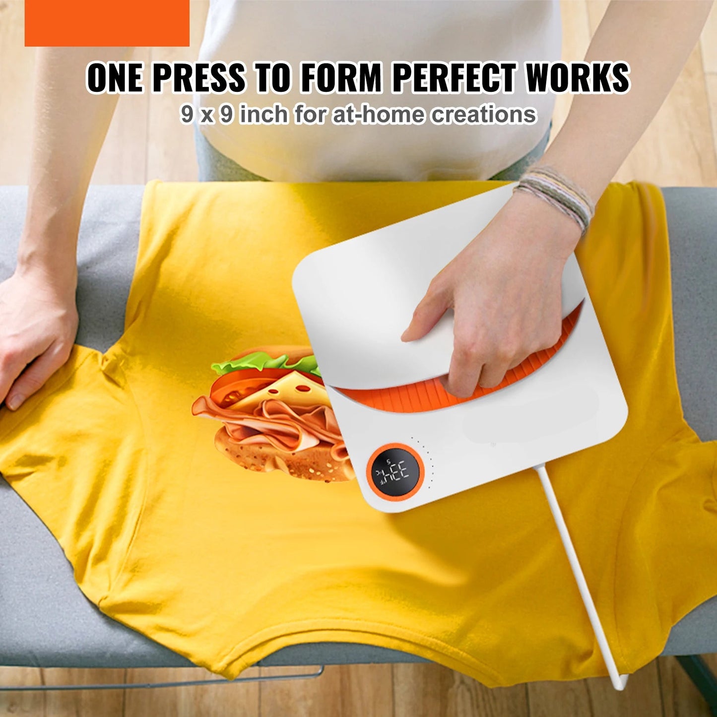 Warmte Pers Machine - Hittepers - Transferpers - Hittepersmachine - 9x9 inch - Plotter - Drukpersen - Shirtpers Afdrukken - Shirtpers voor T-Shirts, Kussens, Tassen & HTV Vinylprojecten