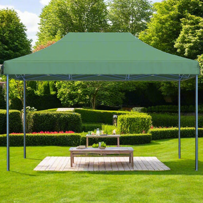 Opvouwbare Partytent – Tuinpaviljoen – Partytent – Tuientent – Feesttent – Kampeertent – Beschuttende Tent – 410x279x315 Cm – Waterdicht Oxford Polyester – Stalen Frame - Groen