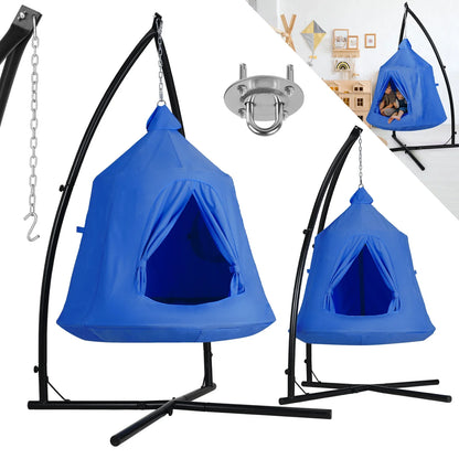 Hangstoel – Schommelstoel – Zitzak – Kinderstoel – Boomtent – Stevige Standaard – Weerbestendige 600D Oxford Stoffen Tent - QUORE