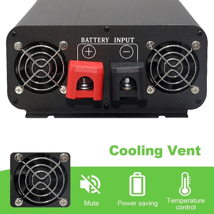 Omvormer – Spanningsomvormer – 12V Naar 220V – Stroomconverter – Zuivere Sinusgolf – 7000W Continu Vermogen – Digitale Display