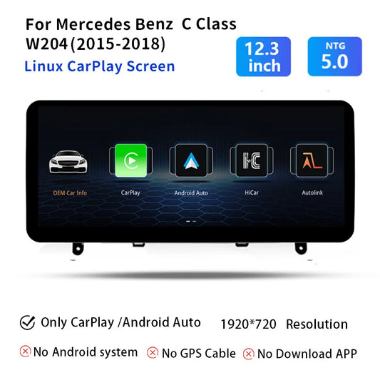 Autoradio – Multimedia Systeem – CarPlay Autoradio – Android Auto Radio – 12.3 Inch Touchscreen – Android 14 – Draadloos CarPlay – 4G GPS Navigatie
