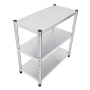 Verstelbare RVS Keukenrek - Ruimtebesparend Met Hoge Draagkracht - 80×40×80cm - 3-laags - Ruimtebesparende Metalen Opbergplank voor Keukens