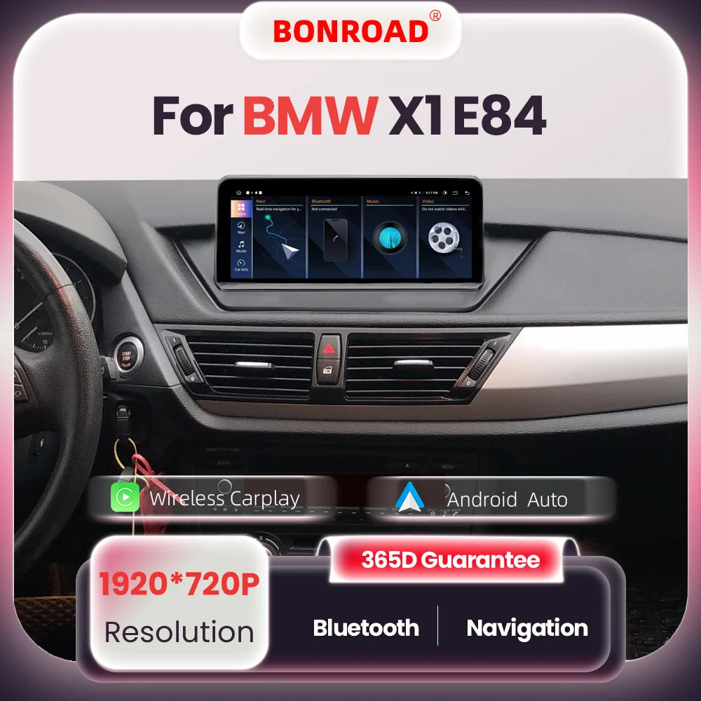 Multimedia Speler BMW X1 E84 – Android Auto Radio – CarPlay Systeem – Navigatie Unit – Touchscreen Multimedia – 10,25 Inch IPS Scherm – 4x45W Versterker