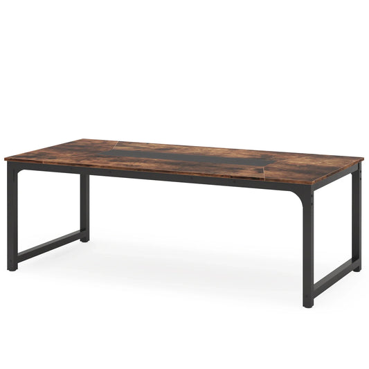 Houten Bureautafel – Werktafel – Eettafel – Vergadertafel – Gametafel – 180 Cm – Waterbestendig – Driehoekige Versteviging - QUORE