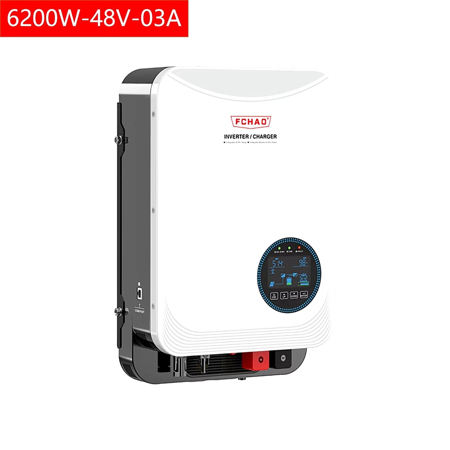 Hybride Zonne-omvormer – Zonne-energie Omvormer – Solar Inverter – Energie Omzetter – 6,2 kW Vermogen – 100A MPPT Technologie