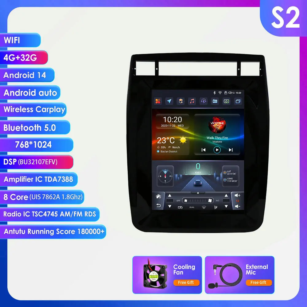 9.7INCH Android Car Radio for Volkswagen VW Touareg 2011-2017 Stereo Carplay Android Auto Multimedia Car Intelligent GPS Player