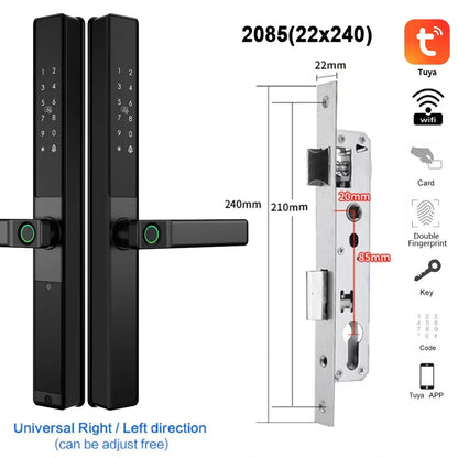 Vingerafdrukslot – Slimme Deurslot – Elektronisch Slot – Smart Lock – Deurklink Slot – Wifi Connectiviteit – IP67 Waterdicht – Aluminium Materiaal