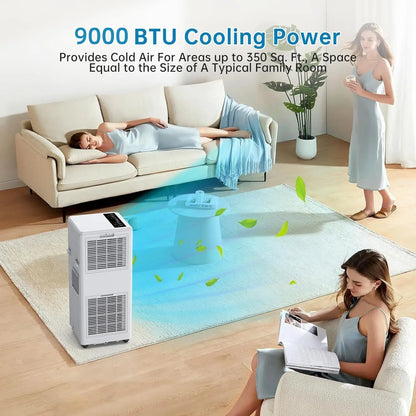 Draagbare Airconditioner – Mobiele Airco – Koelapparaat – Ontvochtiger – Ventilator – 9000 BTU – 42 Liter Ontvochtiging