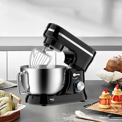 Keukenmixer - Keukenmachine - Foodprocessor - Keukenrobot - 1000W – 8 Snelheden – 4.5L Roestvrijstalen Kom – Elektrische Foodmixer - Zilver