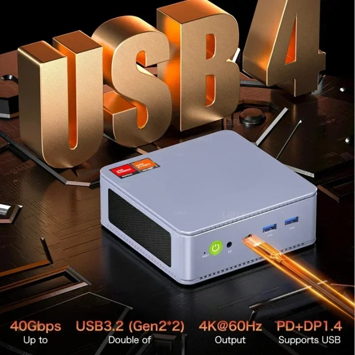 Mini PC – Mini Desktop – Compacte PC – Desktop Computer – Windows PC – AMD R7-7840HS Processor – Compact Formaat - 32GB - 1TB