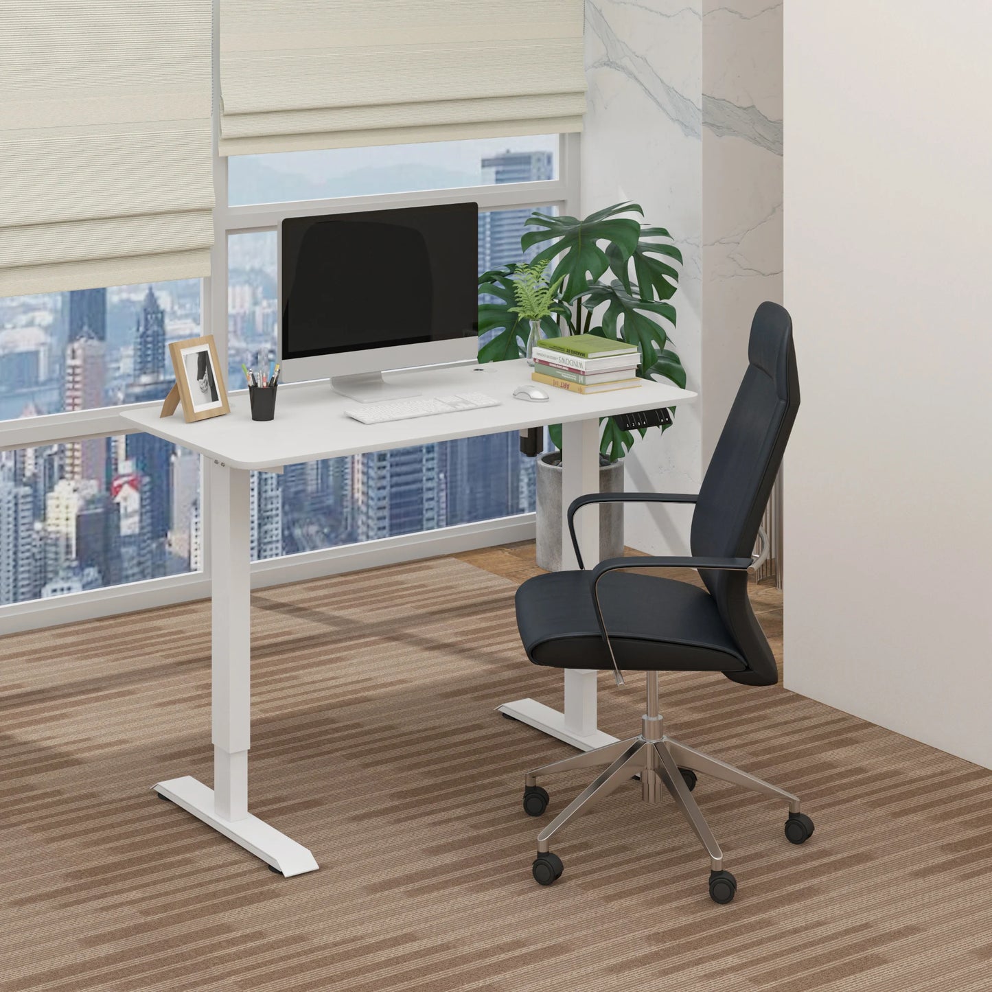 Elektrisch Gaming Bureau - Kantoor - Bureau - Hoogte Verstelbaar - 120x60cm - 4 Geheugeninstellingen - Stalen Frame - 120 x 60 x 1.8 cm