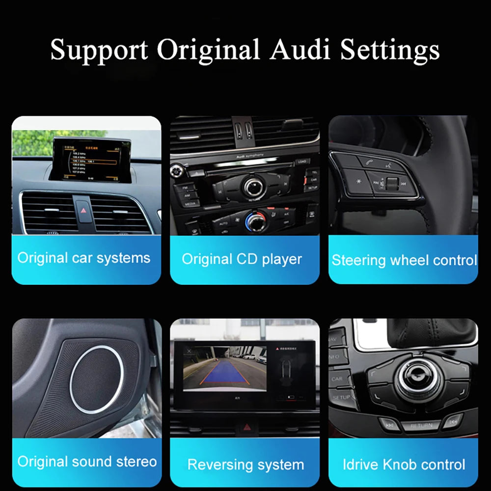Multimedia Systeem Audi Q5 – Auto Radio – Navigatiesysteem – Touchscreen Interface – Bluetooth Speler – 8,8 Inch HD Scherm – Android 13 – Wireless CarPlay & Android Auto