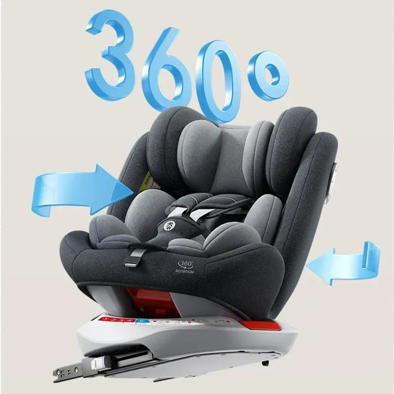Autostoel - Autostoeltje voor Baby - 0-4 Jaar - ECE Gecertificeerde Kinderzitplaats - met Isofix en Latch Systeem - voor Veiligheid en Comfort - Grijs