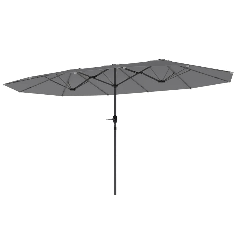Dubbele Parasol – XXL Parasol – Tuinparasol – Strandparasol – Balkonparasol – 436 x 260 cm – UV-Bescherming UPF 30