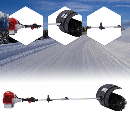 Handveger – Bladveger – Tuinveger – Sneeuwveger – Modderveger – Krachtige 52cc 2-Takt Motor – Grote Borstel 56x23,5 Cm - QUORE