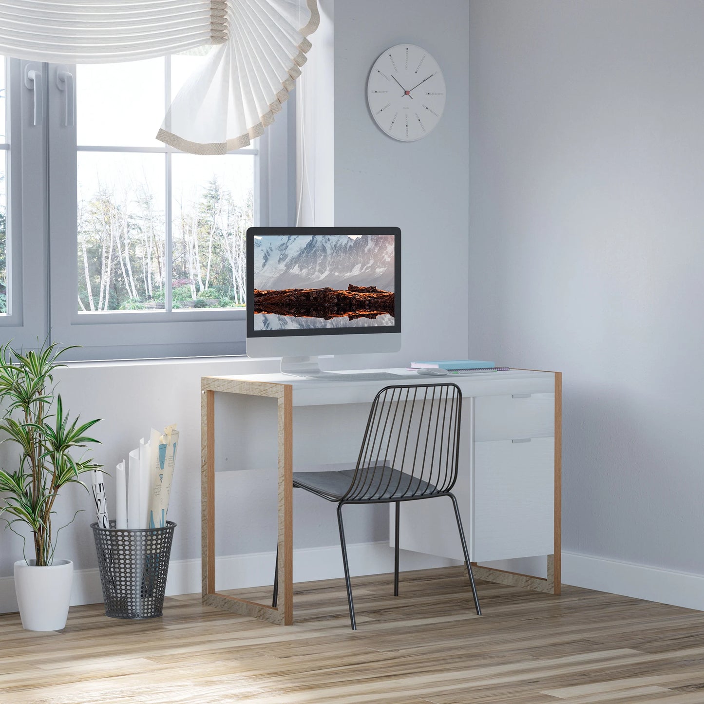 Bureau – Werkplek – Schrijftafel – Thuiswerkplek – Opbergruimte – Melamine Afwerking – Compact Formaat
