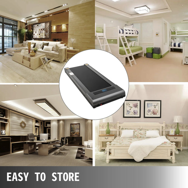 Loopband - Wandelband - Walking Pad - Walkingpad - Treadmill - Loopband voor onder het bureau - Loopbanden voor hardlopen - Verstelbaar - Draagbare loopmat - 500W motor - Snelheid 1-6,0 km/u - Zilver