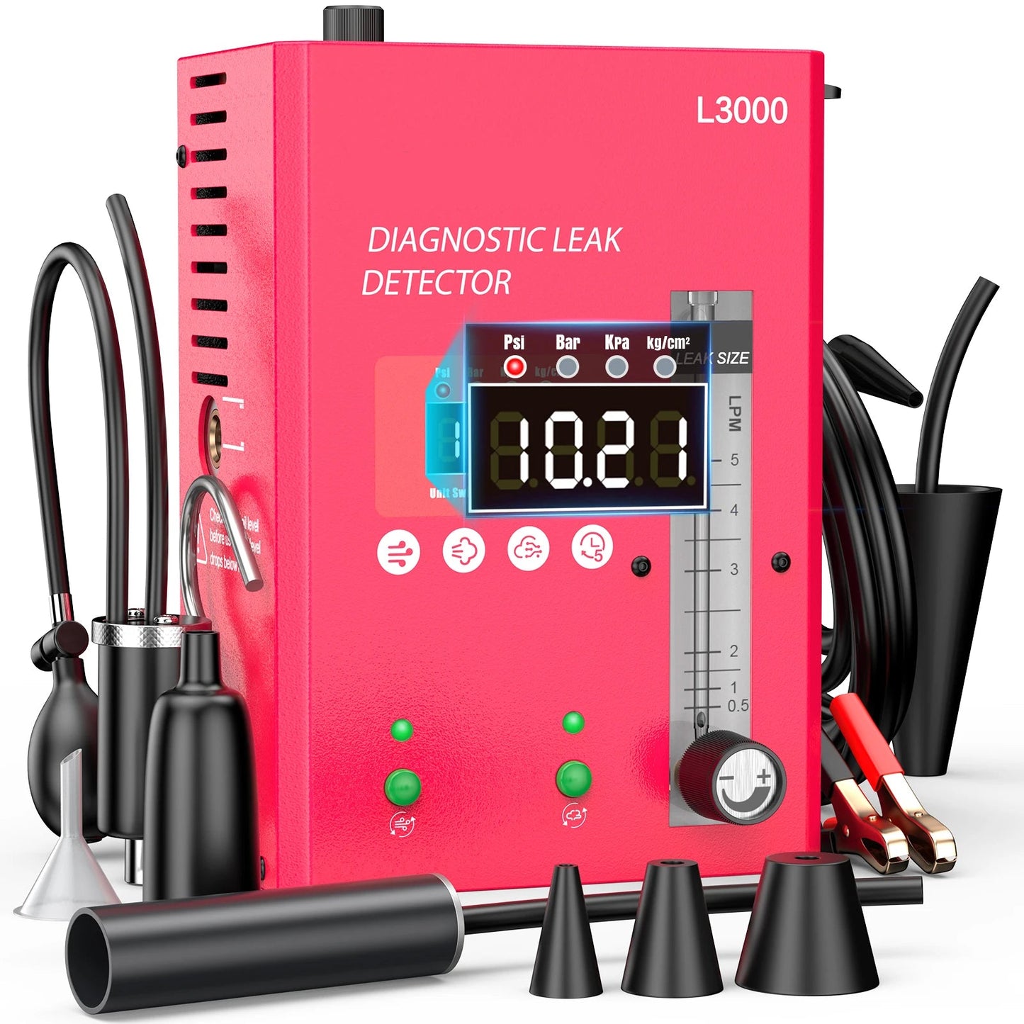 Rookmachine Voor Auto's – Rooktester – Lekdetector – Rookgenerator – Rookapparaat – Digitale Drukmeter – Temperatuurbeveiliging