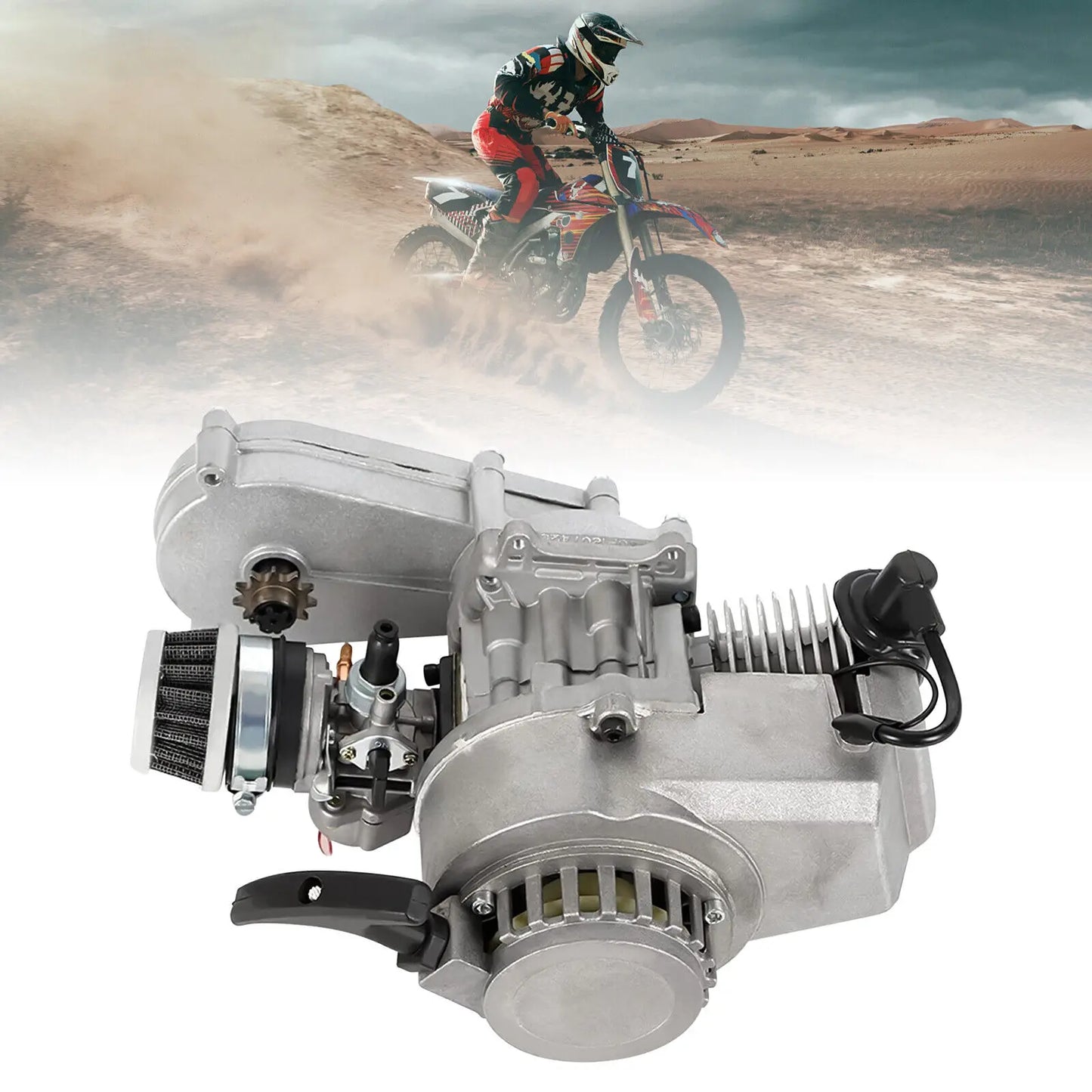 Luchtfilter - 2-Takt Motor met Trekstarter - 49CC  - Geschikt voor Pocketbike, Mini Dirtbike en ATV
