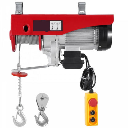 Takel - Lier - Kettingtakel - Kabeltakel - Elektrische - 230V - 1198 kg Draagvermogen - met 14 ft Bedrade Afstandsbediening - 40 ft Liftinghoogte - voor Zware Lasten
