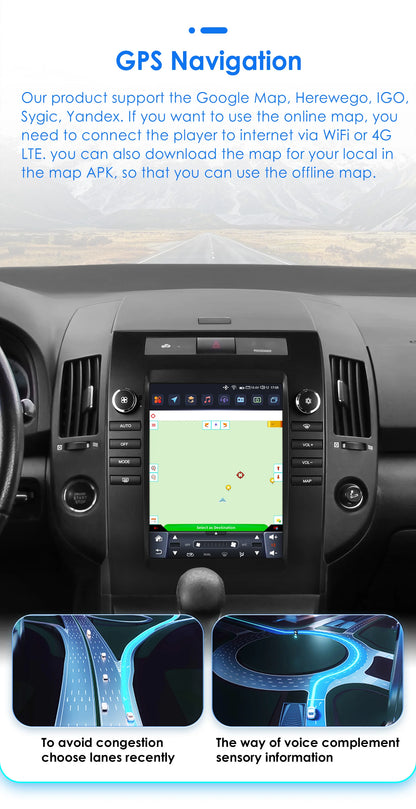 9,7" Auto Multimedia Systeem – Autoradio – Navigatiesysteem – Touchscreen Radio – 2DIN Headunit – Android 13 – 360 Graden Camera Ondersteuning