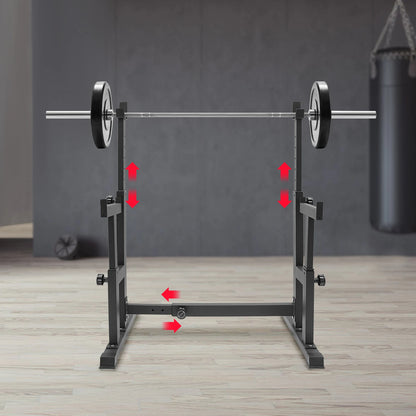 H-Vormig Halterrek - Halterhouder - Halterstandaard - 250KG Belastbaar - Hoogte & Lengte Verstelbaar - Fitness Bankdruk Standaard - Home Gym Krachttraining