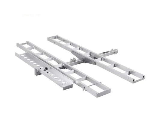 Motorfietsdrager - Fietsdrager - Trekhaak - Inklapbaar - Voor 2 Fietsen - Max 600 LBS - Aluminium Laadklep - Scooter Dirt Bike Trailer Hauler voor Auto Truck - met 2” Receiver - Zwart - QUORE